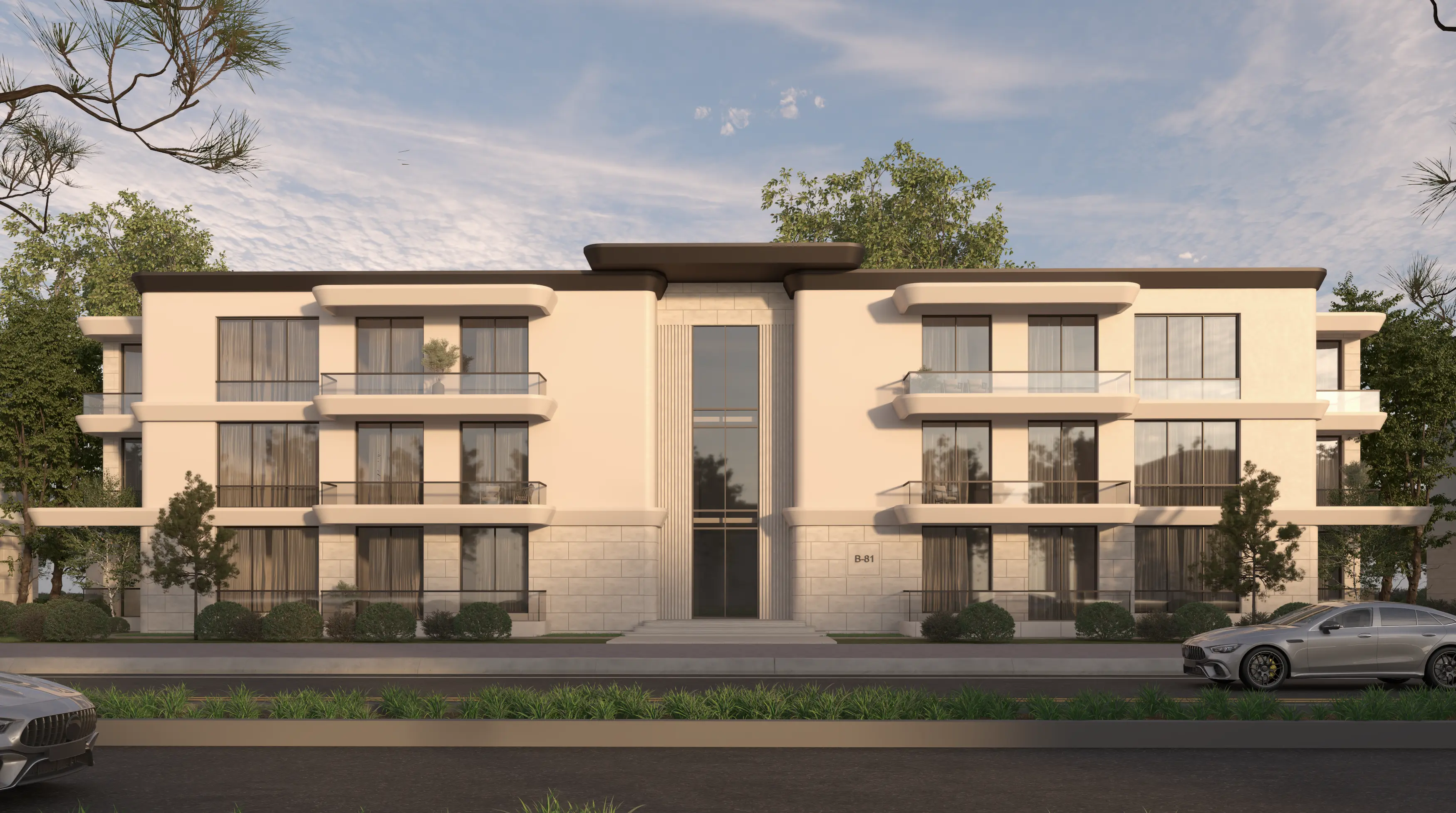 Render of Building Type B chalets at Tamaraya